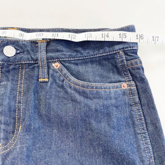 Vtg Y2K Gap Dark Wash Knee Length Jean Denim Skirt Women's sz 8 Modest no slit - Picture 5 of 8